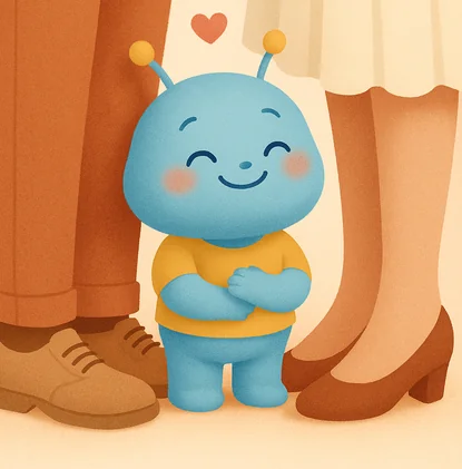 Familieillustrasjon for Barnis